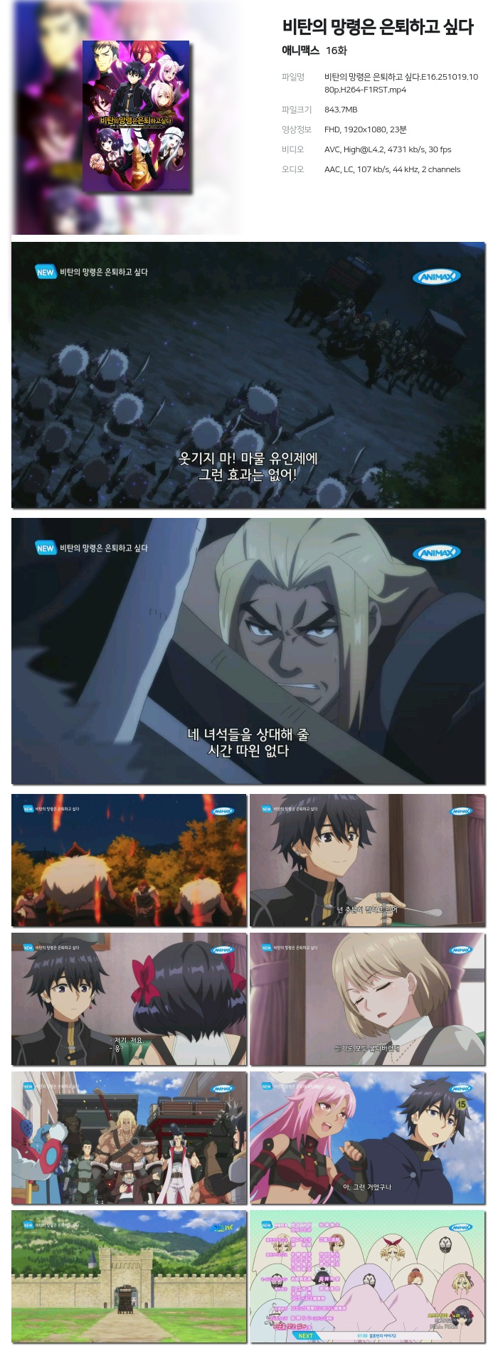 [애니맥스] 비탄의 망령은 은퇴하고 싶다.E16.251019.1080p.H264-F1RST