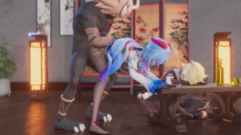 [3D] - 남친 자는 사이에 몬스터와 즐기는 각청N