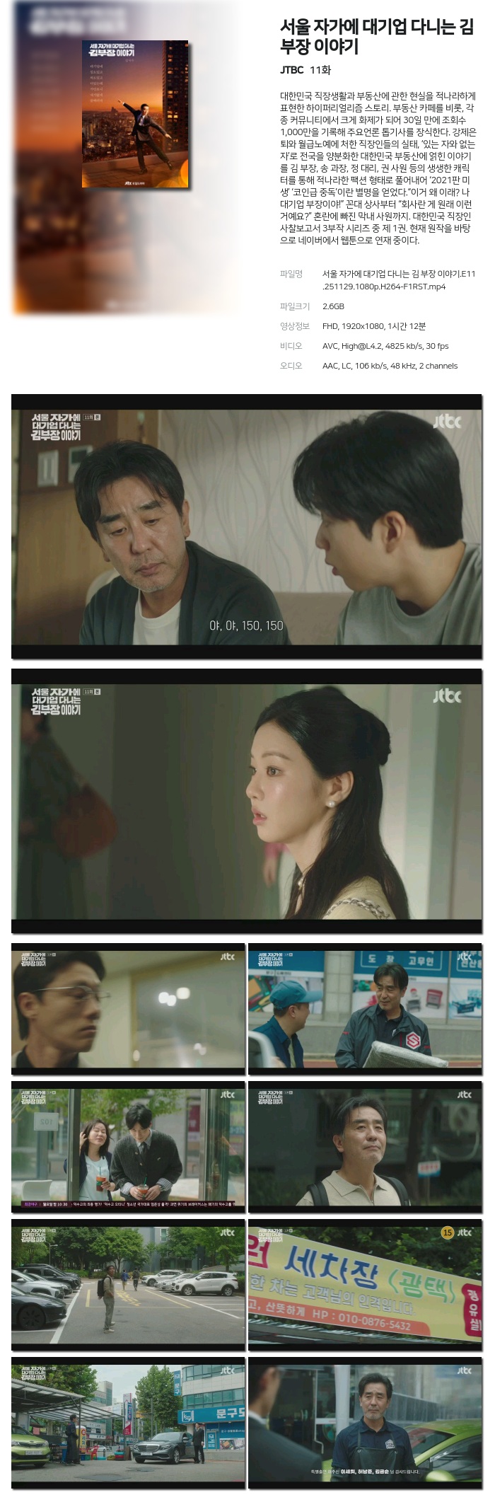 [JTBC] 서울 자가에 대기업 다니는 김 부장 이야기.E11.251129.1080p.H264-F1RST