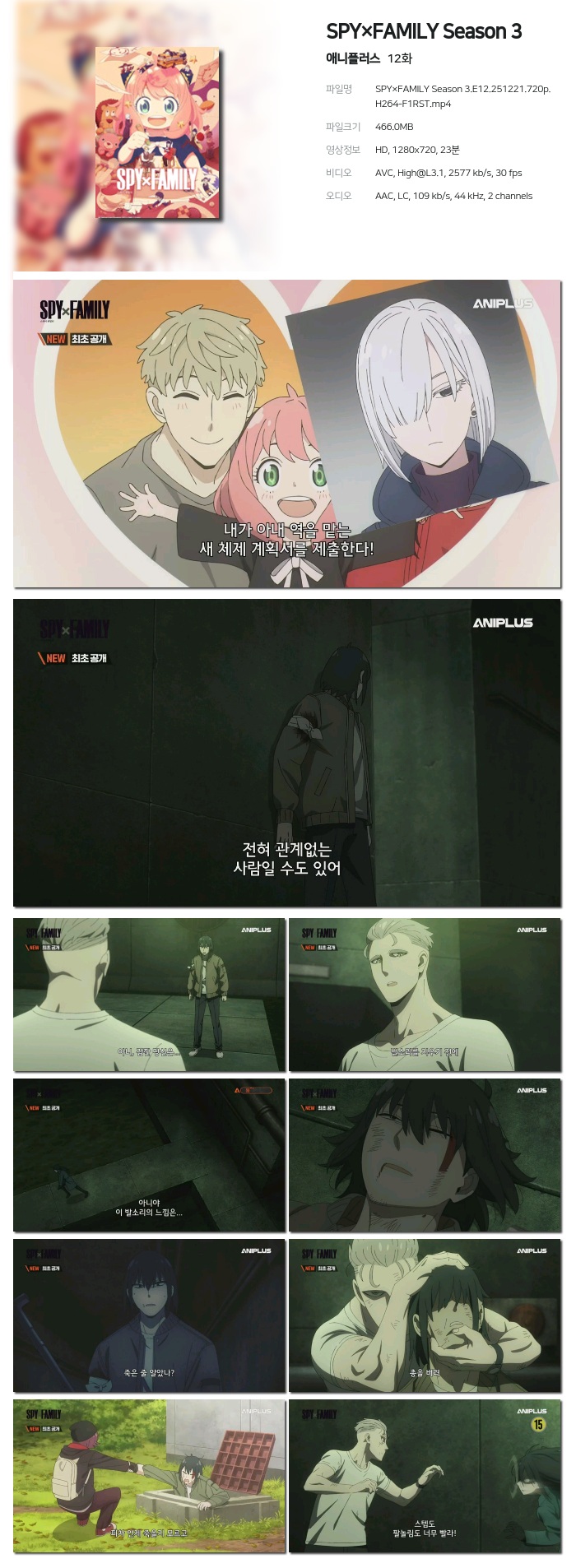 [애니플러스] SPY×FAMILY Season 3.E12.251221.720p.H264-F1RST