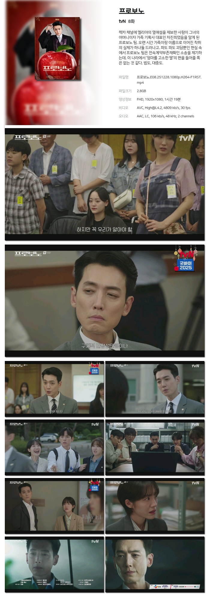 [tvN] 프로보노.E08.251228.1080p.H264-F1RST