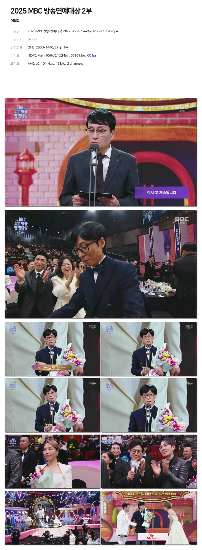[MBC] 2025 MBC 방송연예대상 2부.251229.1440p.H265-F1RST