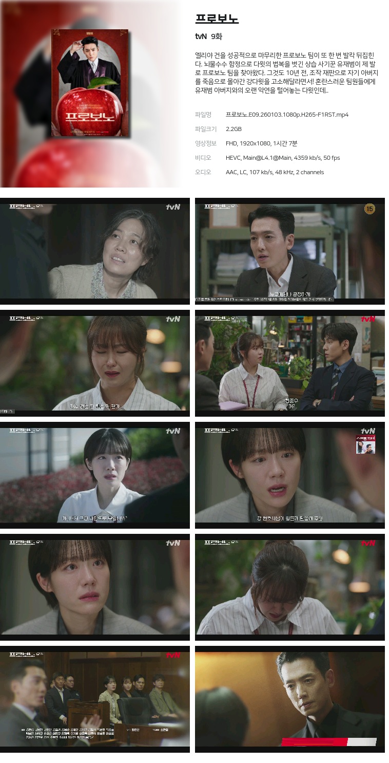 [tvN] 프로보노.E09.260103.1080p.H265-F1RST