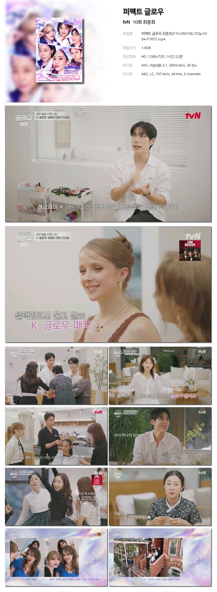 [tvN] 퍼펙트 글로우.E10.260108.720p.H264-F1RST 최종회