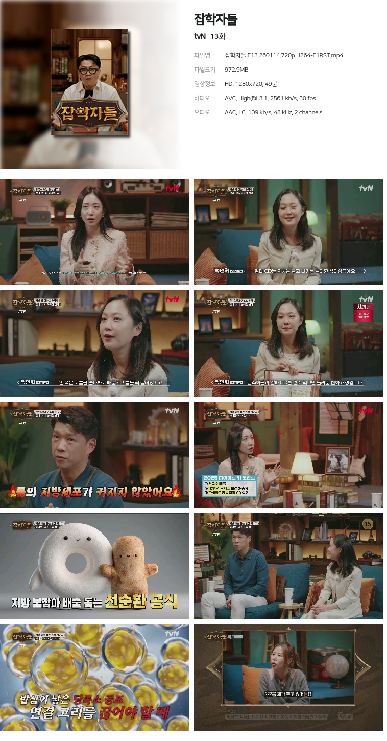 [tvN] 잡학자들.E13.260114.720p.H264-F1RST