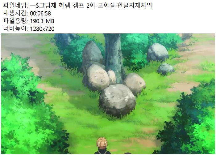 19애니 하렘 캠프 2화 고화질 한글자체자막