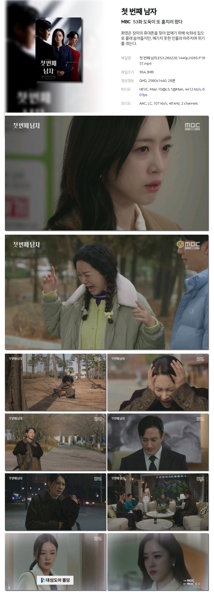 [MBC] 첫 번째 남자.E53.260226.1440p.H265-F1RST 도둑이 또 훔치러 왔다