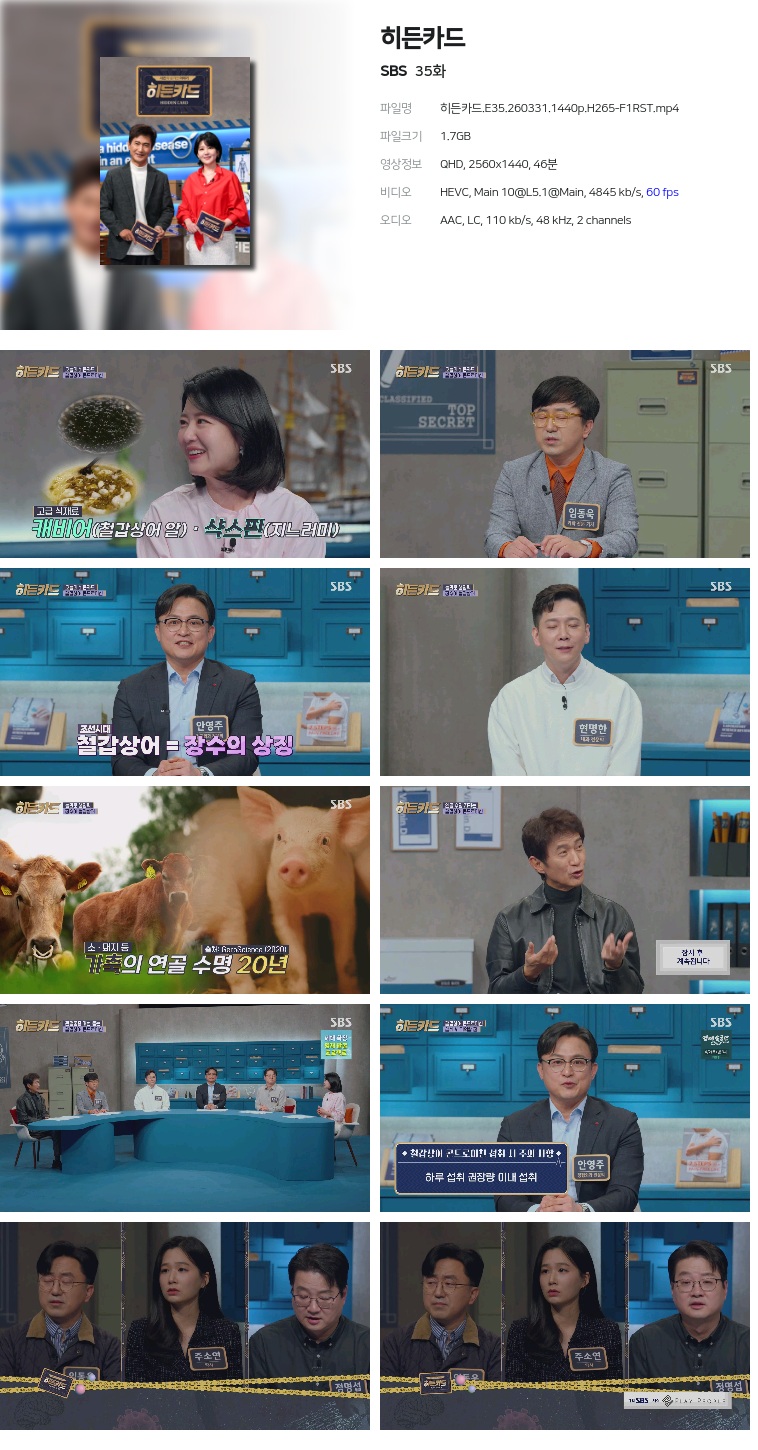 [SBS] 히든카드.E35.260331.1440p.H265-F1RST