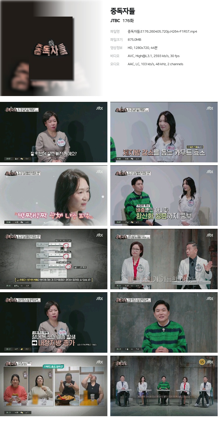 [JTBC] 중독자들.E176.260405.720p.H264-F1RST