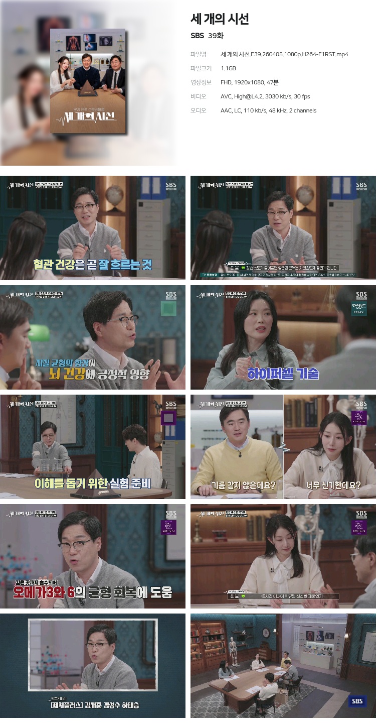[SBS] 세 개의 시선.E39.260405.1080p.H264-F1RST