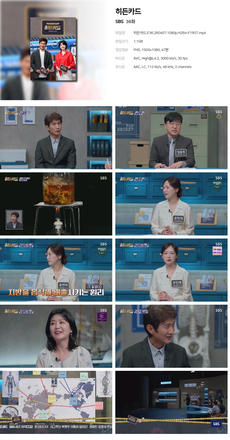 [SBS] 히든카드.E36.260407.1080p.H264-F1RST
