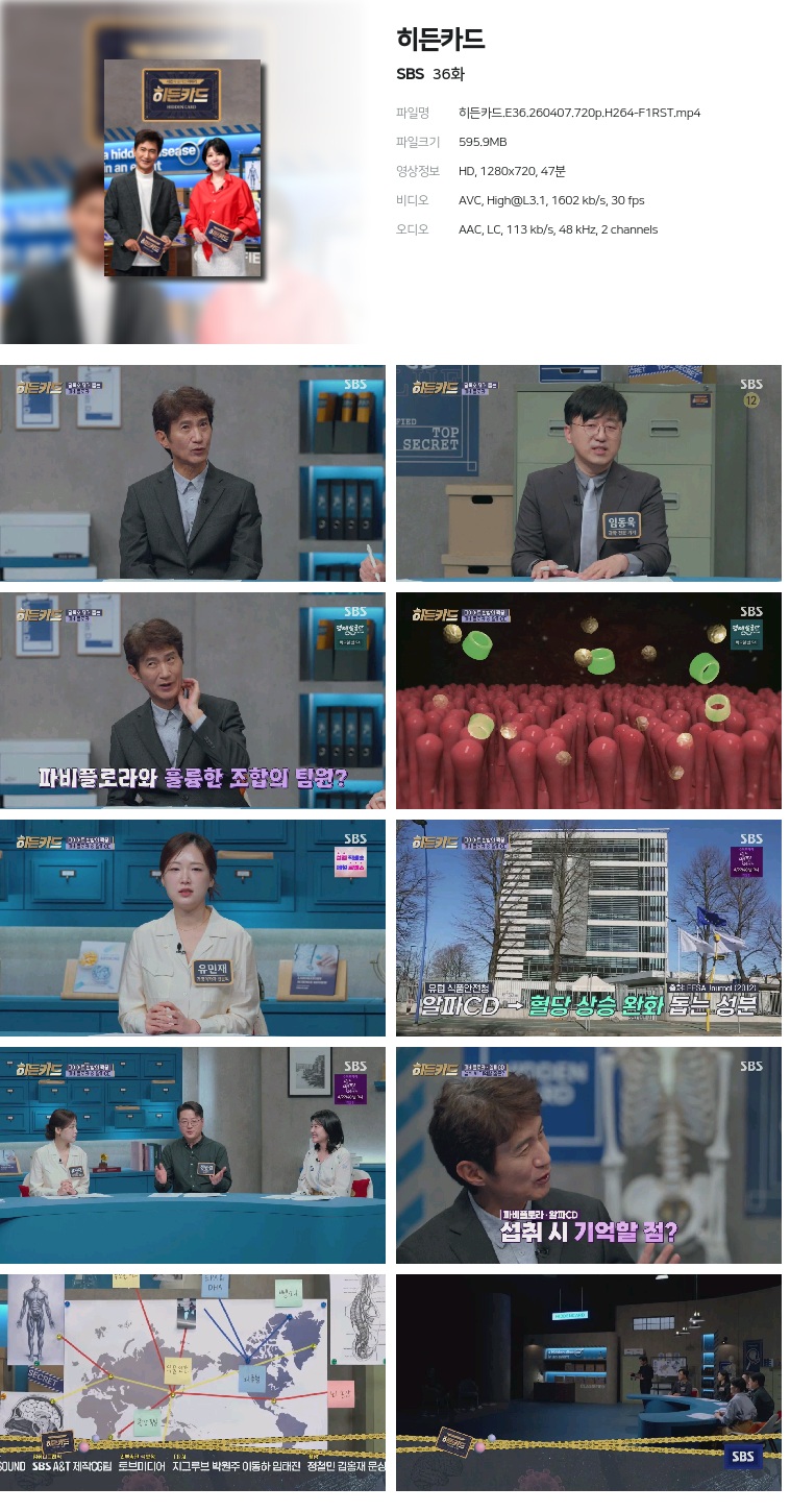 [SBS] 히든카드.E36.260407.720p.H264-F1RST