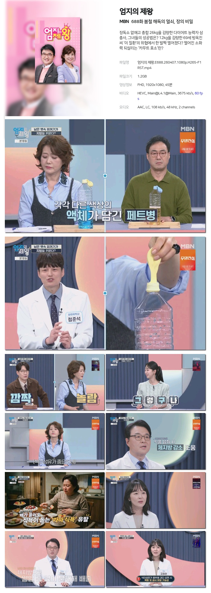 [MBN] 엄지의 제왕.E688.260407.1080p.H265-F1RST 봄철 해독의 열쇠, 장의 비밀