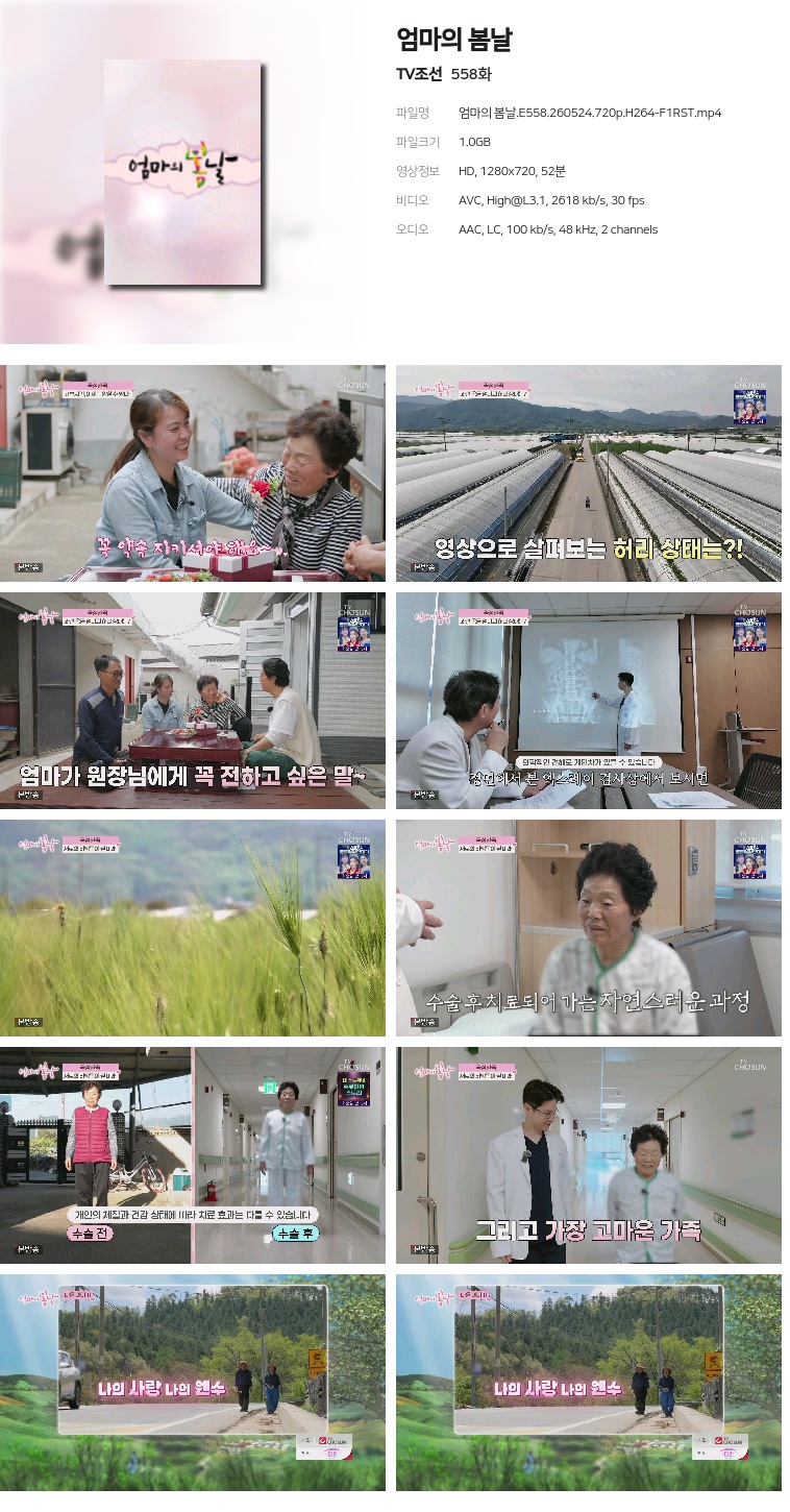 [TV조선] 엄마의 봄날.E558.260524.720p.H264-F1RST