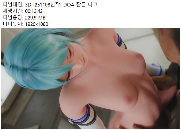 3D [251108신작] DOA 잠든 니코