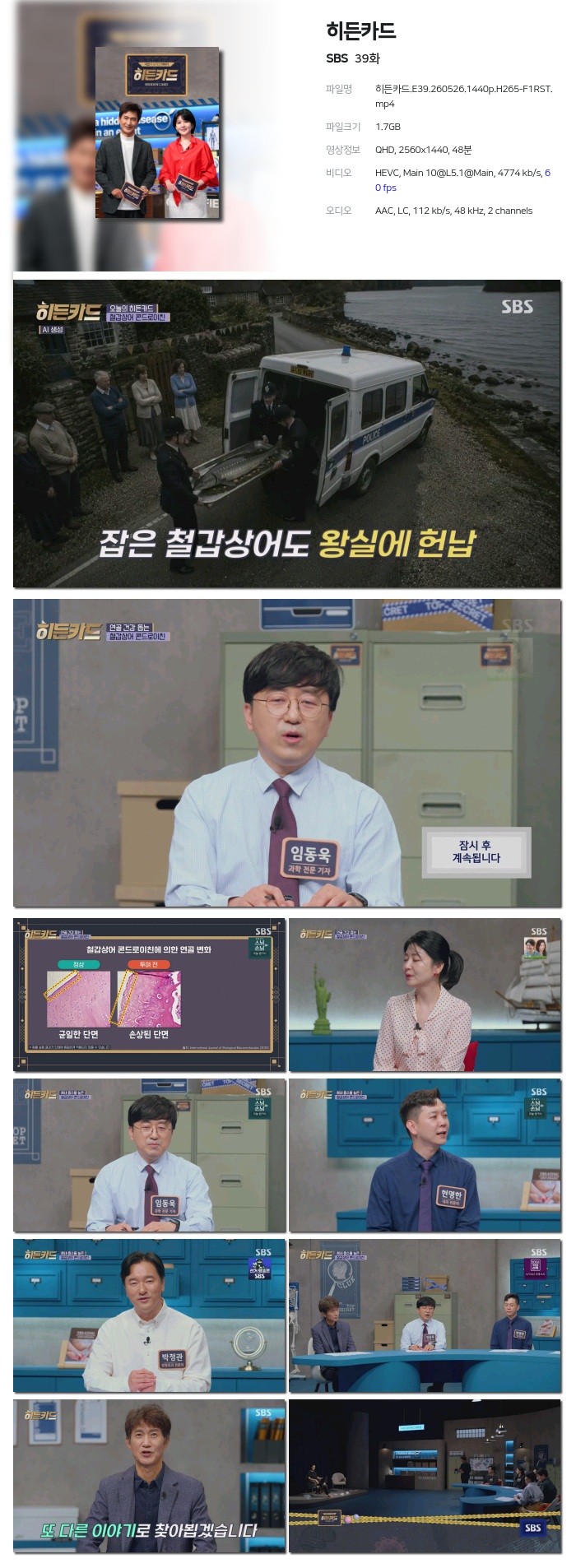 [SBS] 히든카드.E39.260526.1440p.H265-F1RST