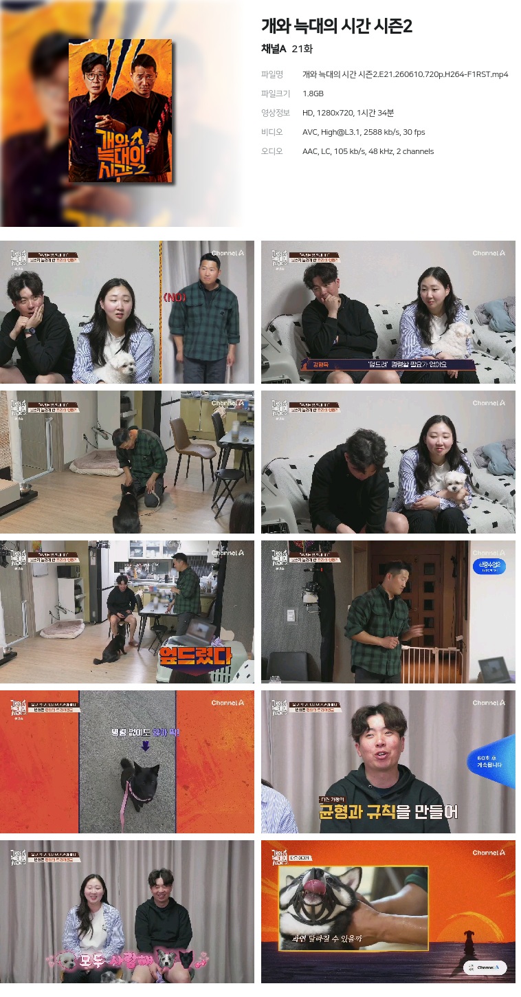 [채널A] 개와 늑대의 시간 시즌2.E21.260610.720p.H264-F1RST