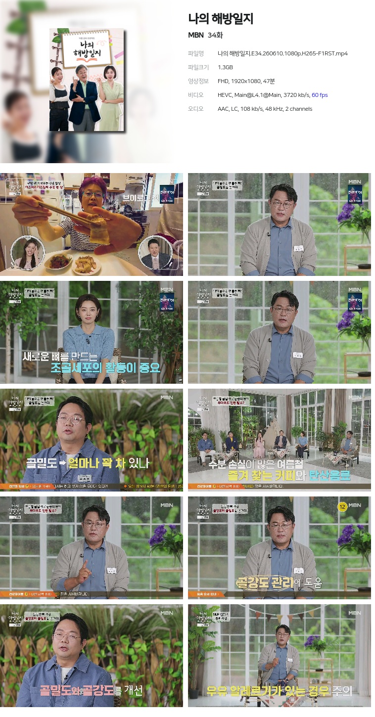 [MBN] 나의 해방일지.E34.260610.1080p.H265-F1RST