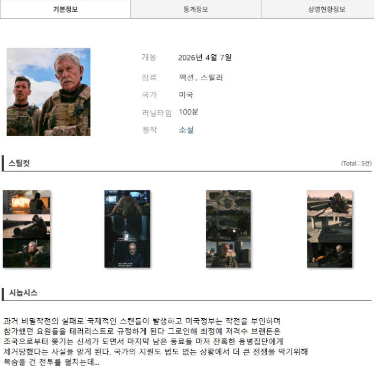 4월 북미1위 [ 7 0 7 특 수 ] 최신대작 저 격 수 공식자막 초고화질